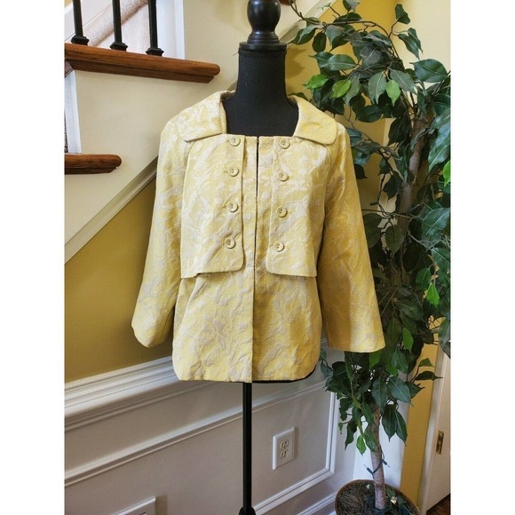 BOB MACKIE Jacket Yellow & Silver Retro SZ 12 - Picture 1 of 12